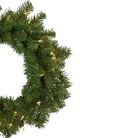 Northlight 18" Pre Lit Deluxe Dorchester Pine Wreath