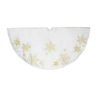Northlight 48" Embroidered Snowflakes Indoor Tree Skirt