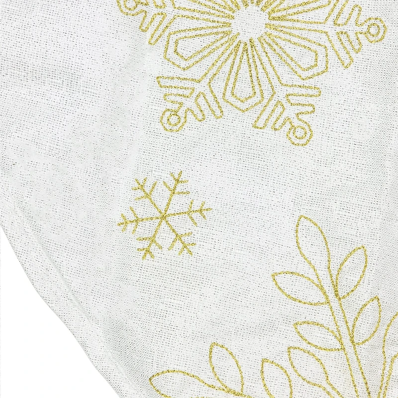 Northlight 48" Embroidered Snowflakes Indoor Tree Skirt