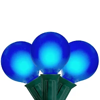 Northlight 14ft 15ct Blue G50 Globe Patio Satin Finish String Lights