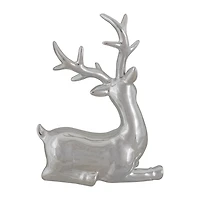 Northlight 10" Shiny Ceramic Sitting Reindeer Christmas Tabletop Decor