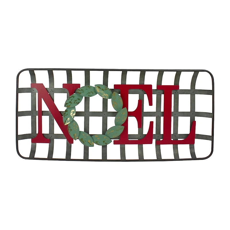 Northlight 30" "Noel" Rustic Tobacco Basket Christmas Tabletop Decor