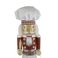 Northlight 15" Baker With Rolling Pin Wood Christmas Nutcracker