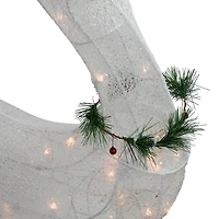Northlight 51" Lighted Reindeer With Sleigh Christmas Yard Art