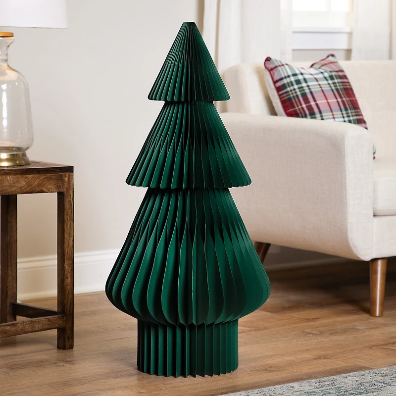 Northlight 3ft Accordion Honeycomb Foldable Paper 3 Foot Christmas Tree