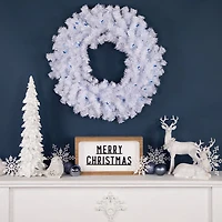 Northlight 24" Pre Lit Geneva Spruce Artificial Wreath