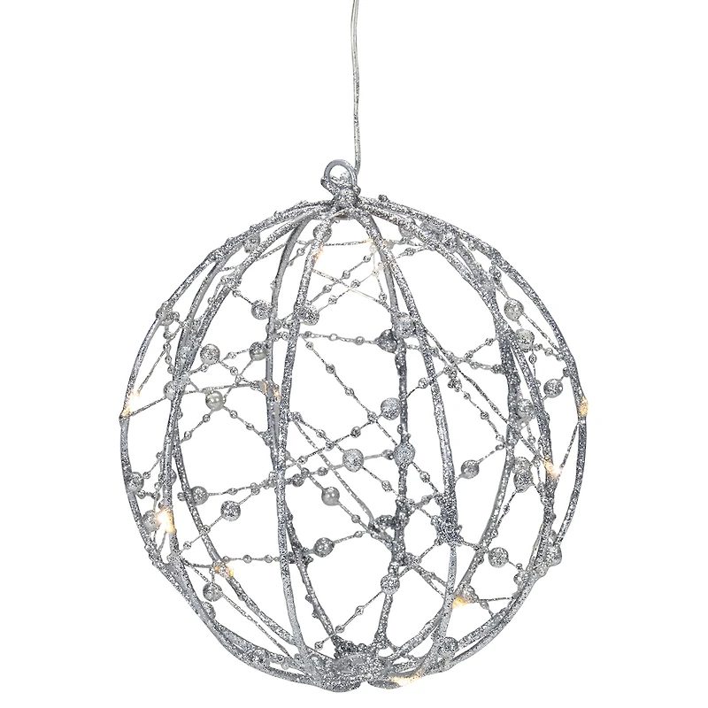 Northlight 8" Led Lighted Wired Hanging Ball String Lights