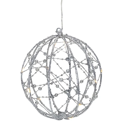 Northlight 8" Led Lighted Wired Hanging Ball String Lights
