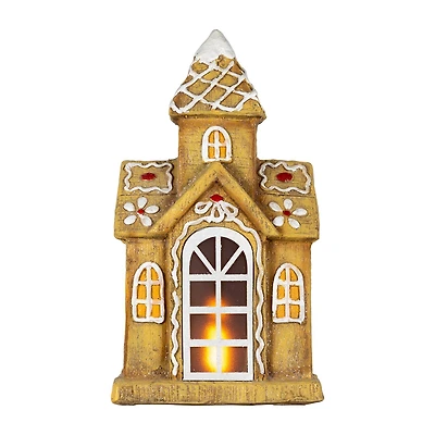 Northlight 16" Led Lighted Gingerbread House With Icing Accents Gingerbread House