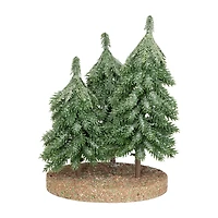 Northlight 8" Icy Downswept Pine Trio Of 1 Foot Pine Christmas Tree