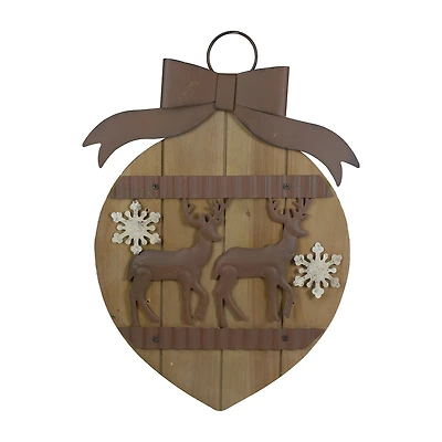Northlight 18" Rustic Reindeer Wall Sign