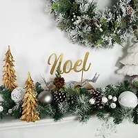Northlight 11" Pine Foliage And Pine Cone "Noel" Christmas Tabletop Decor