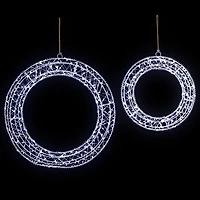 Northlight 18" Led Lighted Hanging Wreath Christmas Window Decor