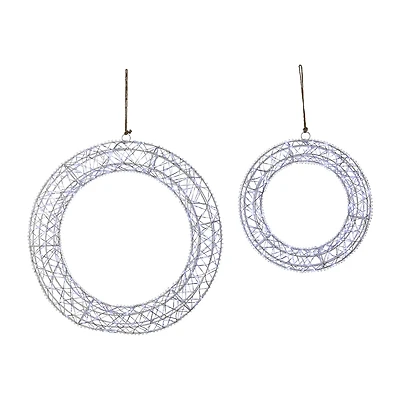 Northlight 18" Led Lighted Hanging Wreath Christmas Window Decor