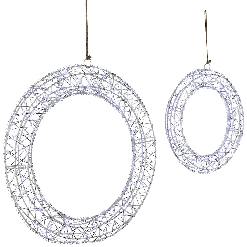 Northlight 18" Led Lighted Hanging Wreath Christmas Window Decor