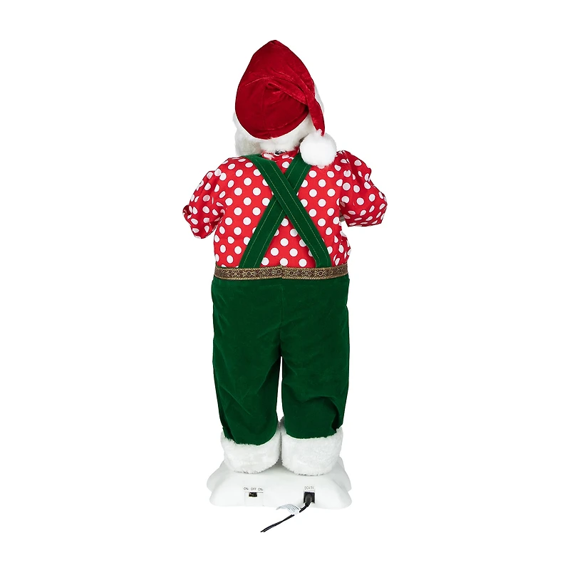 Northlight 24" Animated And Musical Santa Claus With Hot Cocoa Christmas Figurine