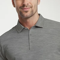 PGA TOUR Airflux Heathered Mens Short Sleeve Polo Shirt