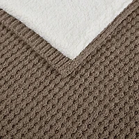 Madison Park Eden Waffle Knit Chenille Throw