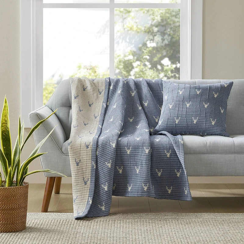 Woolrich Keystone Jacquard Reversible 2 Piece Throw & Pillow Set