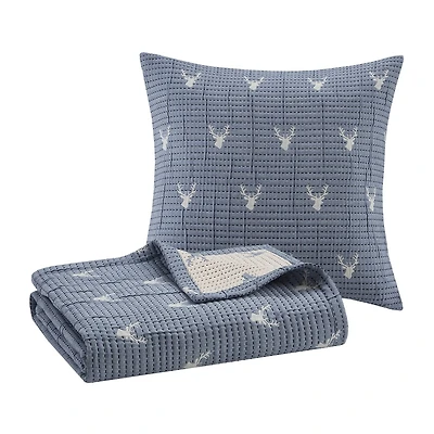 Woolrich Keystone Jacquard Reversible 2 Piece Throw & Pillow Set