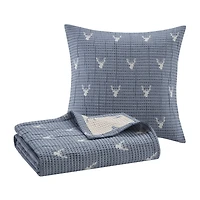 Woolrich Keystone Jacquard Reversible 2 Piece Throw & Pillow Set