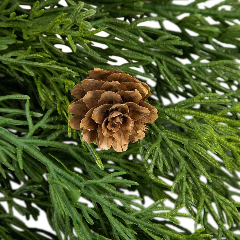 Northlight 24" Cedar With Pinecones Wreath
