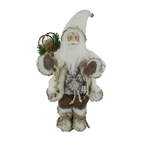 Northlight 12" Snow Lodge Santa With Lantern Christmas Figurine