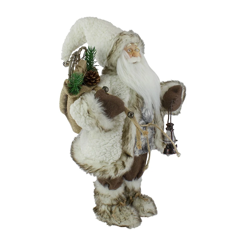 Northlight 12" Snow Lodge Santa With Lantern Christmas Figurine