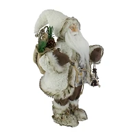 Northlight 12" Snow Lodge Santa With Lantern Christmas Figurine