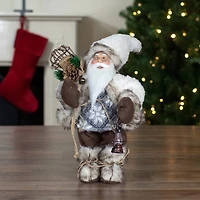 Northlight 12" Snow Lodge Santa With Lantern Christmas Figurine