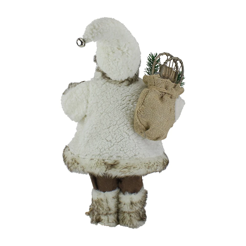 Northlight 12" Snow Lodge Santa With Lantern Christmas Figurine