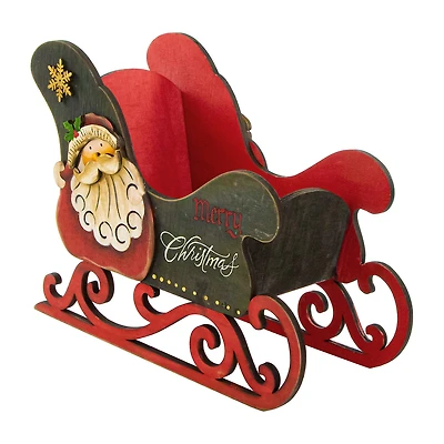 Northlight 12" Santa Claus "Merry" Sleigh Christmas Tabletop Decor