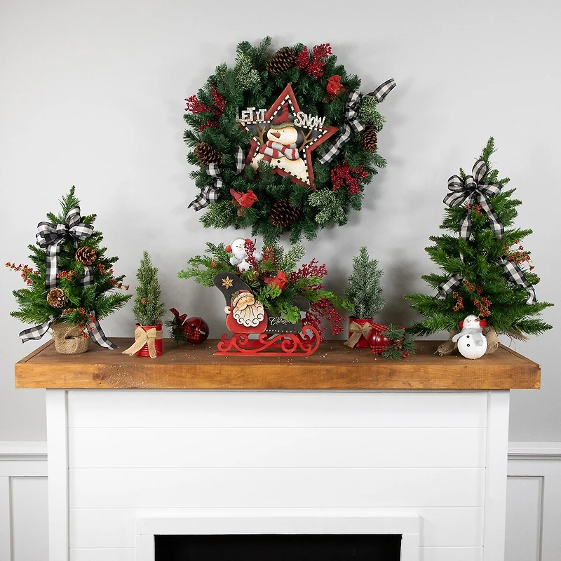 Northlight 12" Santa Claus "Merry" Sleigh Christmas Tabletop Decor