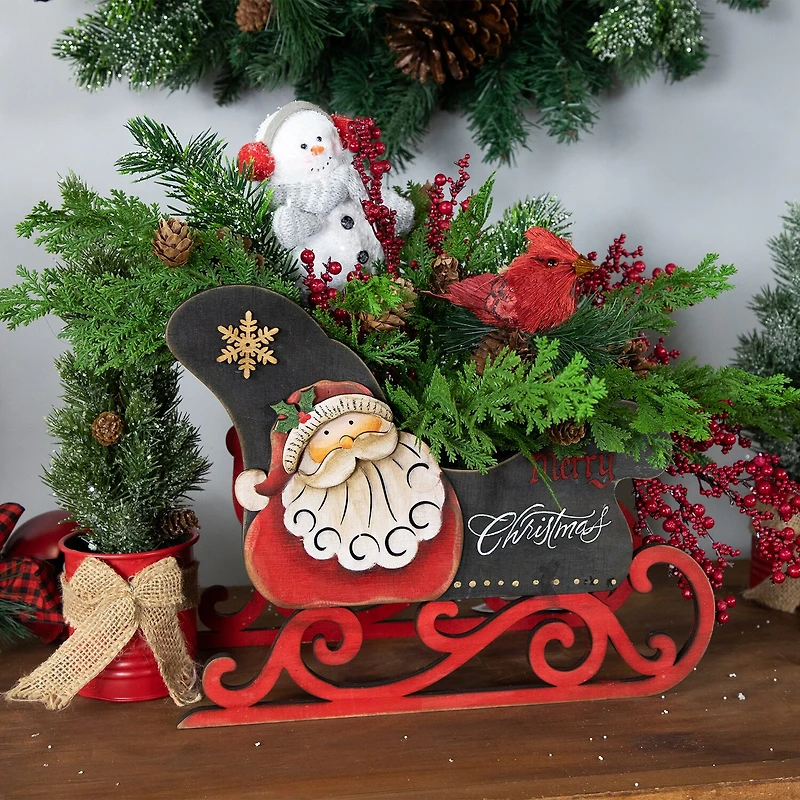 Northlight 12" Santa Claus "Merry" Sleigh Christmas Tabletop Decor