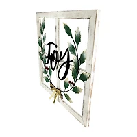 Northlight 24" Joy Window Frame With Holly Wall Sign