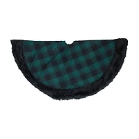 Northlight 48" Plaid With Faux Fur Indoor Tree Skirt