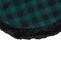 Northlight 48" Plaid With Faux Fur Indoor Tree Skirt
