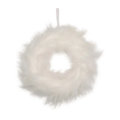 Northlight 15" Wispy Feather Wreath