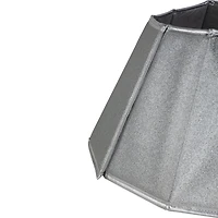 Northlight 27" Shiny Silver Fabric Hexagonal Christmas Tree Collar