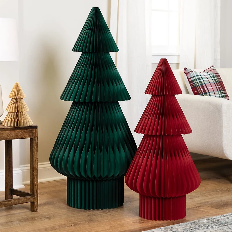 Northlight 4ft Tall Accordion Honeycomb Foldable Paper 4 Foot Christmas Tree