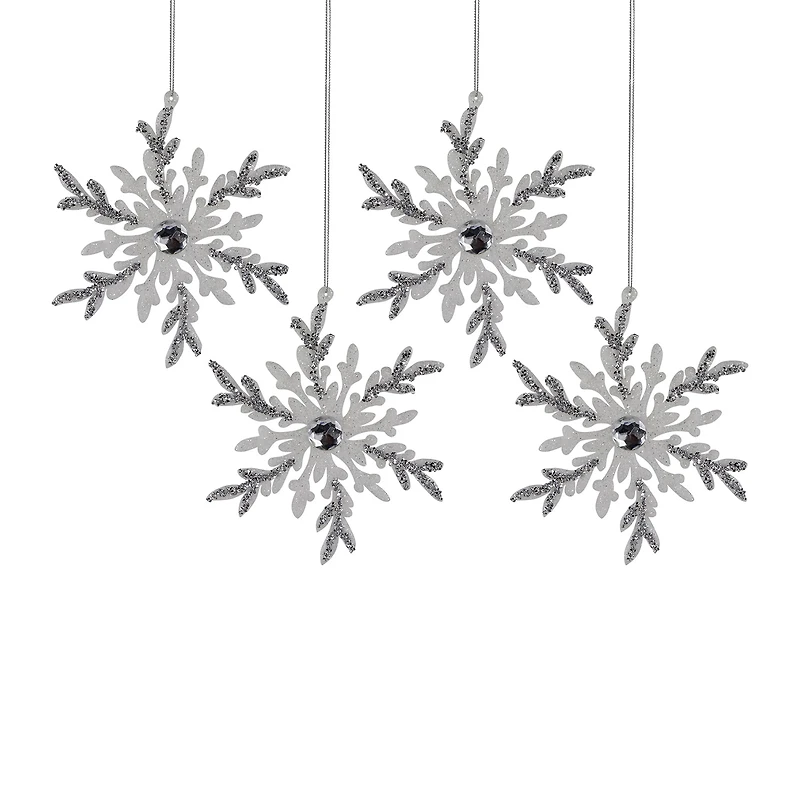 Northlight 6" Glitter Snowflakes Christmas Ornament