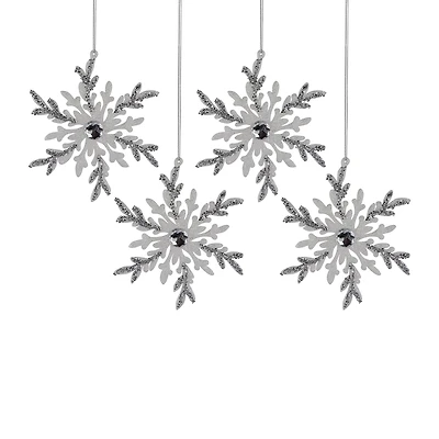 Northlight 6" Glitter Snowflakes Christmas Ornament