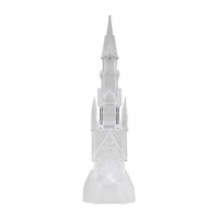 Northlight 18" Led Lighted Castle Acrylic Christmas Tabletop Decor