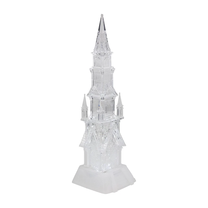 Northlight 18" Led Lighted Castle Acrylic Christmas Tabletop Decor