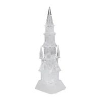 Northlight 18" Led Lighted Castle Acrylic Christmas Tabletop Decor