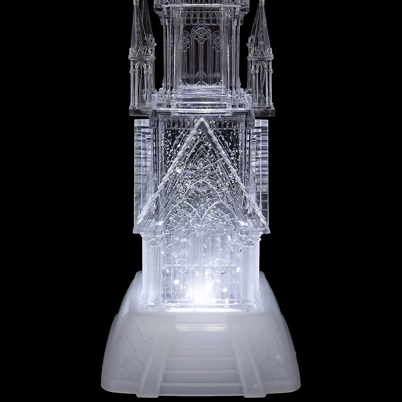 Northlight 18" Led Lighted Castle Acrylic Christmas Tabletop Decor
