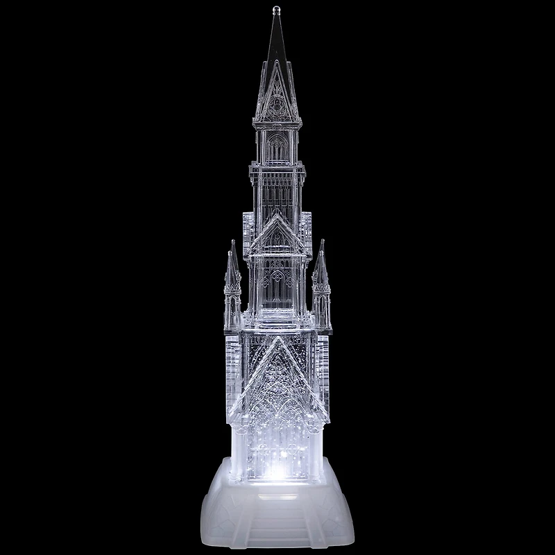 Northlight 18" Led Lighted Castle Acrylic Christmas Tabletop Decor