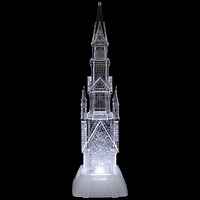 Northlight 18" Led Lighted Castle Acrylic Christmas Tabletop Decor