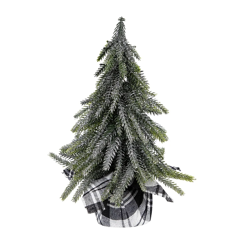 Northlight 10" Set Of 3 Mini Silvery Pine Downswept 1 Foot Pine Christmas Tree
