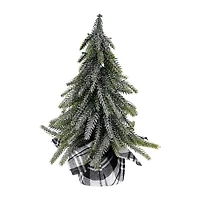 Northlight 10" Set Of 3 Mini Silvery Pine Downswept 1 Foot Pine Christmas Tree
